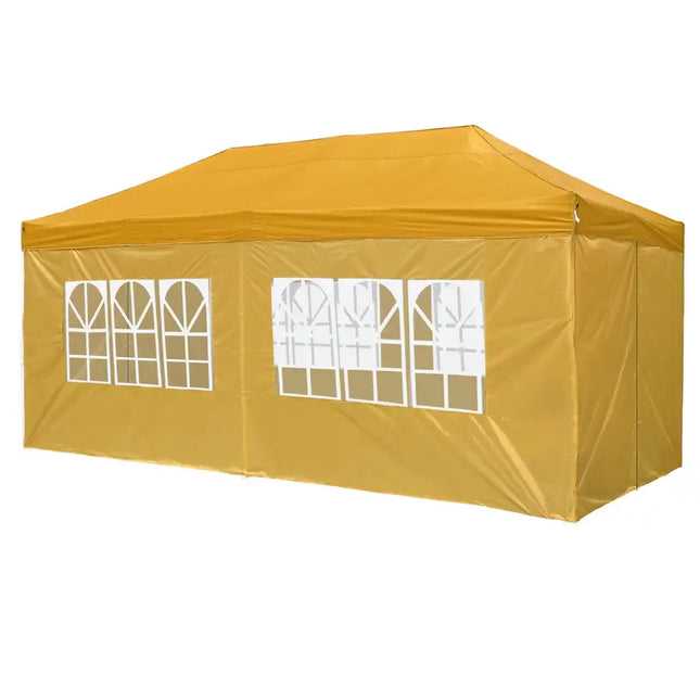 10X20ft EZ Pop Up Canopy Folding Gazebo/Yellow - Vickie Lynn's