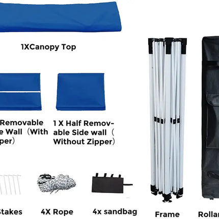 10' x 10' Pop Up Sidewall Canopy Tent - 5 pieces of sidewall with Rolling Storage Bag