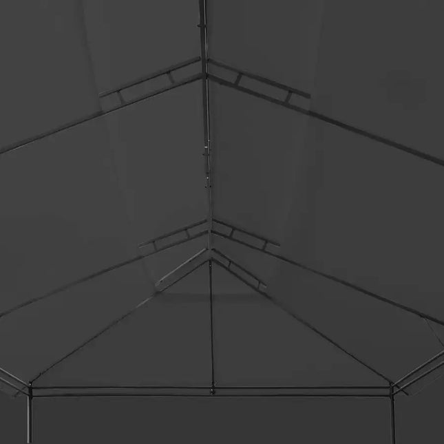 Gazebo with Curtains 236.2"x117.3"x106.3" Anthracite