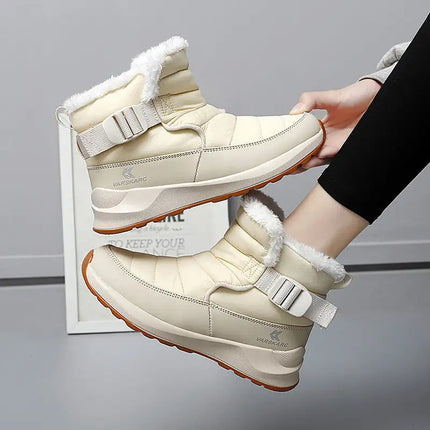 New Winter Women Boots Warm Thicken Plush Women's Snow Boots Outdoor Waterproof Boots Winter Women Sneakers Ankle Boots Size 42