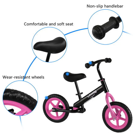 Kids Balance Bike Height Adjustable Pink YF
