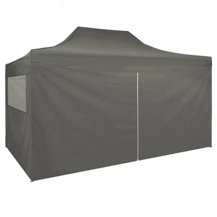 Foldable Tent Pop-Up with 4 Side Walls 9.8'x14.8' Anthracite
