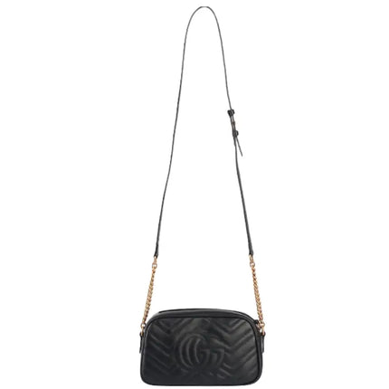 NEW Gucci Black Marmont Small Matelasse Crossbody Shoulder Bag