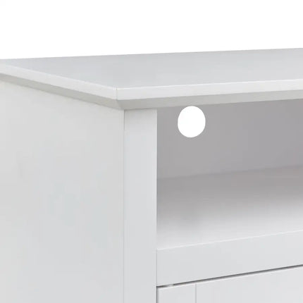 Modern Electric Fireplace TV Stand, Fit up to 55" Flat Screen TV with 2 Tempered Glass Storage Cabinet and Adjustable Shelves