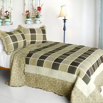 [Pandora Hearts] 3PC Cotton Vermicelli-Quilted Printed Quilt Set (Full/Queen Size) - Vickie Lynn's