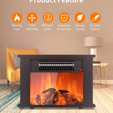 KUPPET Portable Mini Tabletop Electric Fireplace Space Heater