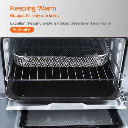 Combo de horno, encimera de horno de convección 7 en 1 WEESTA, freidora de aire grande de 24 cuartos con accesorios y recetas electrónicas