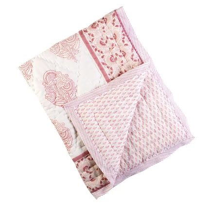 XL TWIN PINK CITY COTTON QUILT