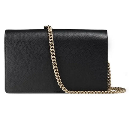 NEW Gucci Black Soho Disco Leather Wallet on Chain Crossbody Shoulder Bag
