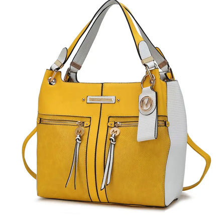 MKF Collection Sofia Tote Handbag with Keyring Vegan Leather For Women by Mia k