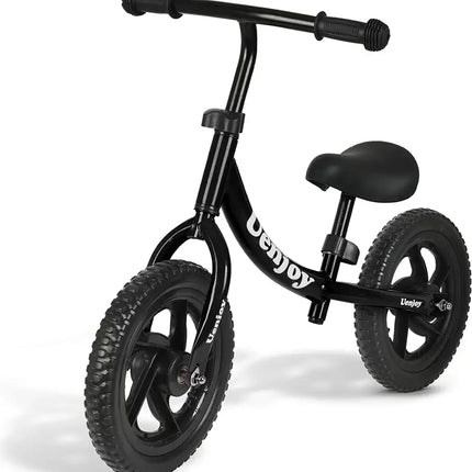 Kids Balance Bike No Pedal Bicycle for 2-4 Years Old, Toddler Balance Push Bike with 12" EVA Polymer Foam Tire, Height Adjustable, Lightweight Frame,(Pink/Black/red)