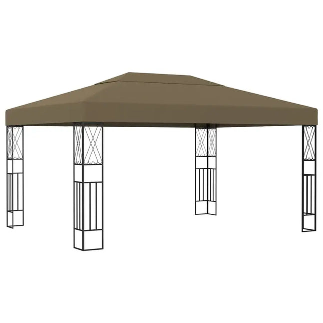 Gazebo 118.1"x157.5" Taupe Fabric