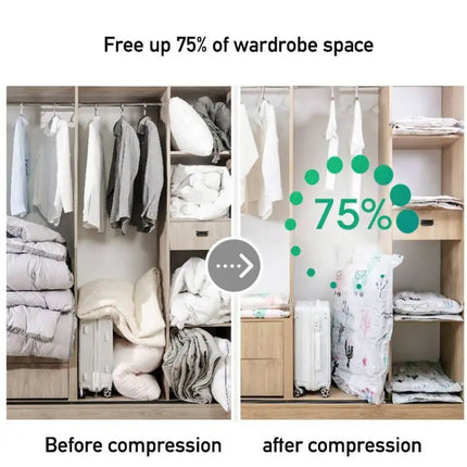 2pcs Vacuum Storage Bag Vacuum Compression Bag Storage Bag Quilt Clothes Storage