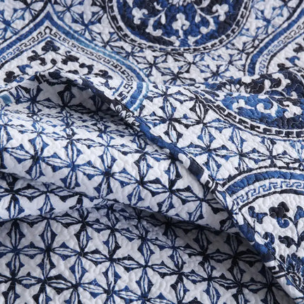 Juego de edredón de algodón de 3 piezas, colcha reversible, juego de colcha ligera para cama tamaño Queen/completo durante todas las estaciones