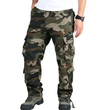 Men's Casual Military Pants Camo Cargo Work Pants Trousers