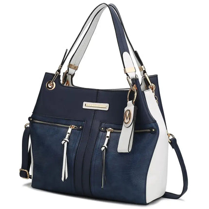 MKF Collection Sofia Tote Handbag with Keyring Vegan Leather For Women by Mia k