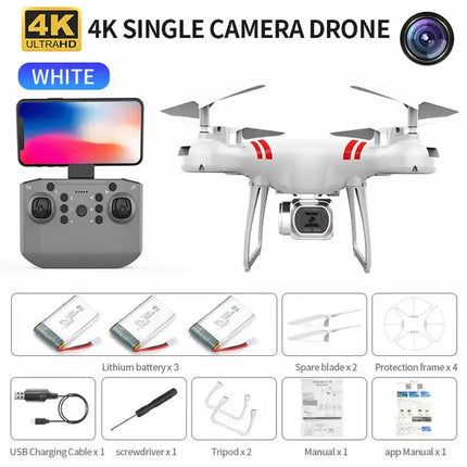 Dron RC doble 4K Wifi FPV cámara HD KY101 Drone modo de gesto de mantenimiento de altitud tiempo de vuelo largo RC Quadcopter Drone juguetes para niño