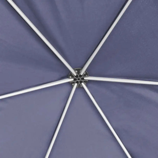 Hexagonal Pop-Up Marquee with 6 Sidewalls Dark Blue 11.8'x10.2'