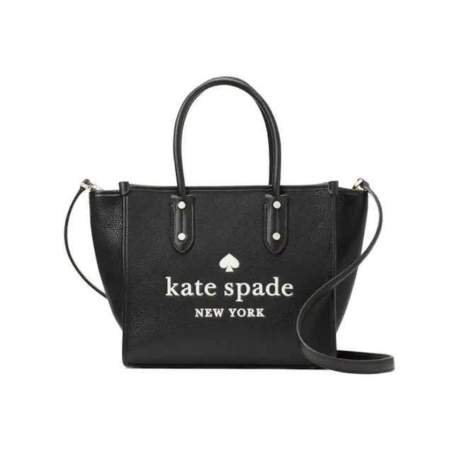 NEW Kate Spade Black Pebbled Leather Small Shoulder Tote Bag