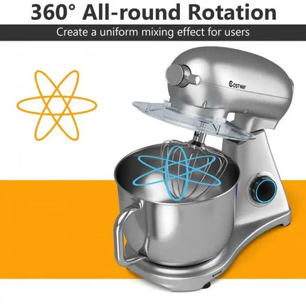 7 Quart 800W 6-Speed Electric Tilt-Head Food Stand Mixer