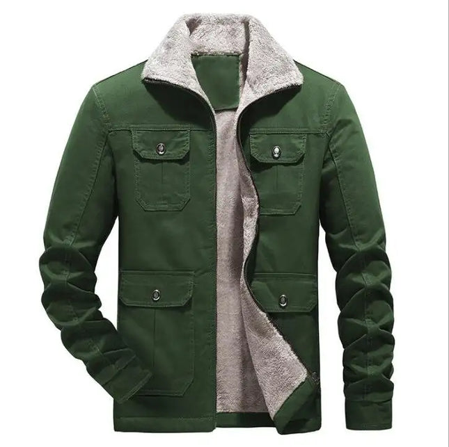 Chaquetas militares casuales de algodón polar para hombre al aire libre