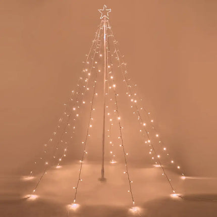 8FT Lighted Spiral Christmas Trees/WARM