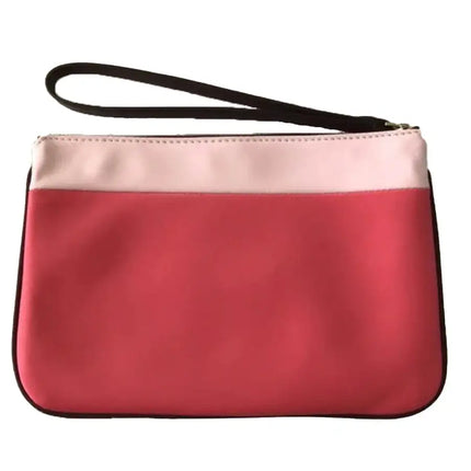 NEW Kate Spade Pink Multi Chelsea Colorblock Medium Nylon Wristlet Pouch Clutch Bag