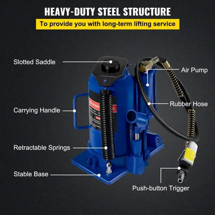 Heavy Duty Auto Truck RV Repair Manual Air Hydraulic Bottle Jack 20/32/50 Ton