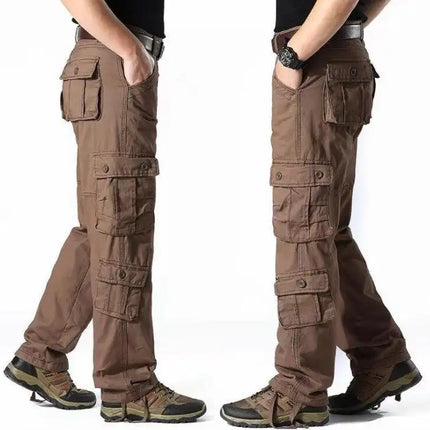 Men's Work Cargo Pants Relaxed Fit Trousers with Multi Pockets
