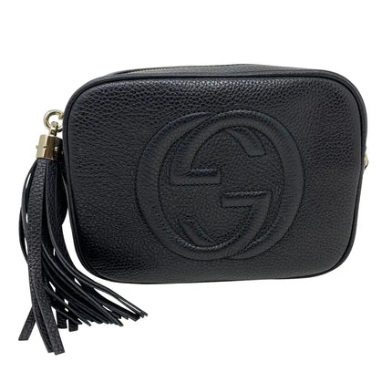 NEW Gucci Black Small Soho Disco Leather Crossbody Bag
