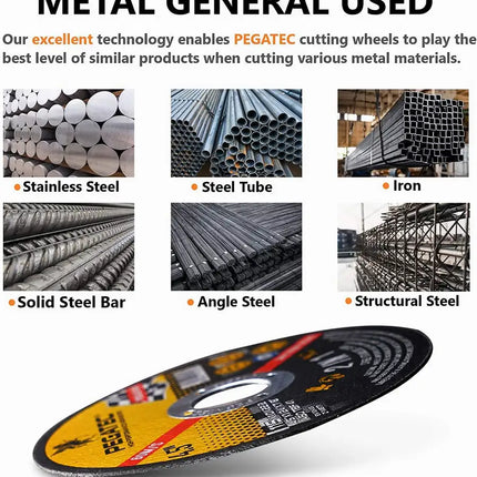 Cut Off Wheels 10 Pack, Quality Thin 4 1/2 x0.04x7/8 inch Cutting Disc, Metal & Stainless Steel Aggressive Cutting Wheel for Angle Grinder, General Purpose Metal Cutting (4.5inch)