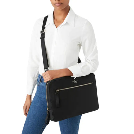 NEW Kate Spade Black Chelsea Nylon Laptop Sleeve Bag