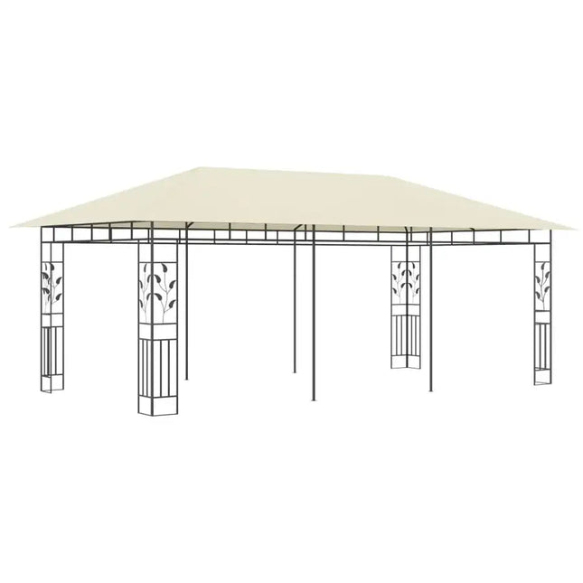 Gazebo with Mosquito Net 19.7'x9.8'x9' Cream