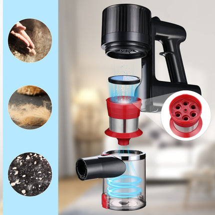 Aspiradora inalámbrica, Whall 25 kPa de succión 4 en 1, aspiradora de varilla inalámbrica plegable, motor sin escobillas de 200 W, tiempo de ejecución de 40 minutos, aspiradora de mano liviana para el hogar, piso duro, alfombra, pelo de mascotas