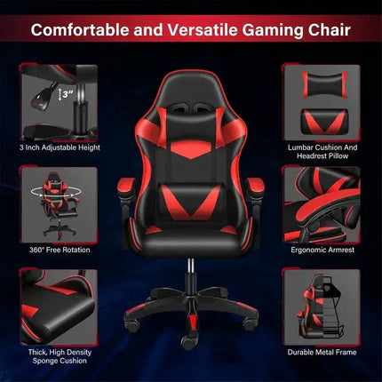Racing Style Nylon Seats Office Chair Gaming Chair With Sturdy Metal Base,Abjustable Height and Back