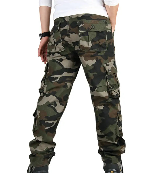 Men's Casual Military Pants Camo Cargo Work Pants Trousers