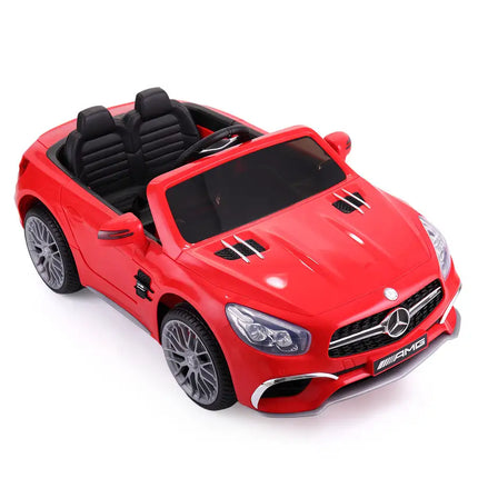 12V Mercedes-Benz Licensed Electric Kids Ride on Car; Battery Powered Vehicle with LED Lights; Music; USB; MP3; Spring-Suspension RC 4-Wheeler; Red