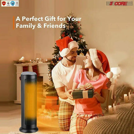 Space Heater Portable for Indoor Use 1500W 24" 5Core HTR T