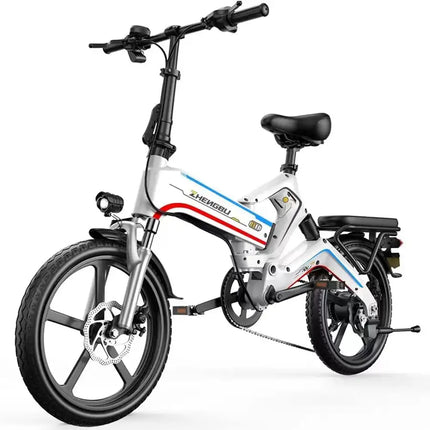 400W Electric Commuter Bike, Folding16'' Electric Bicycle with 48V 10Ah Battery