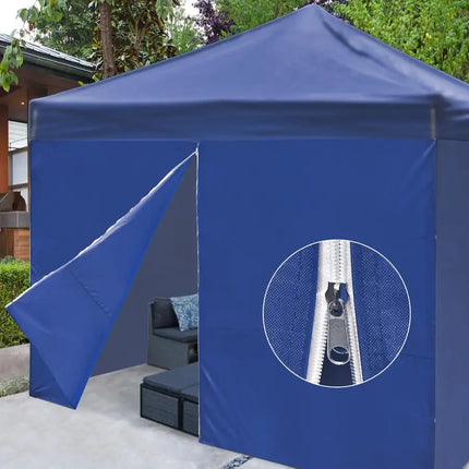 10x10ft EZ Canopy Gazebo Zipper Full Size Side Wall/Blue