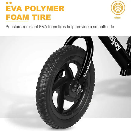 Kids Balance Bike No Pedal Bicycle for 2-4 Years Old, Toddler Balance Push Bike with 12" EVA Polymer Foam Tire, Height Adjustable, Lightweight Frame,(Pink/Black/red)