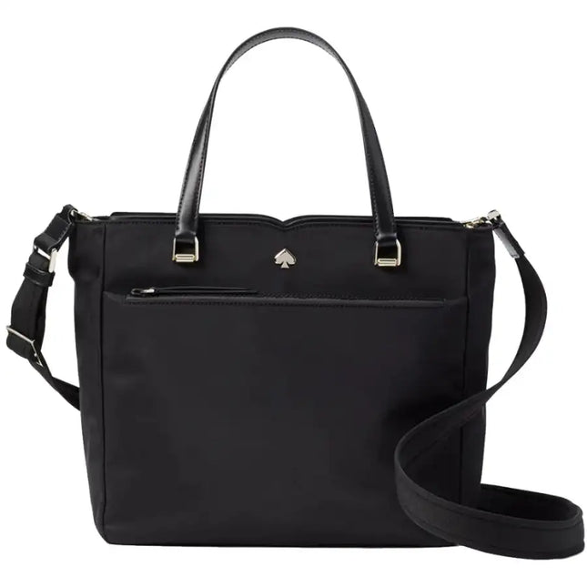 NEW Kate Spade Black Jae Medium Nylon Satchel Crossbody Bag