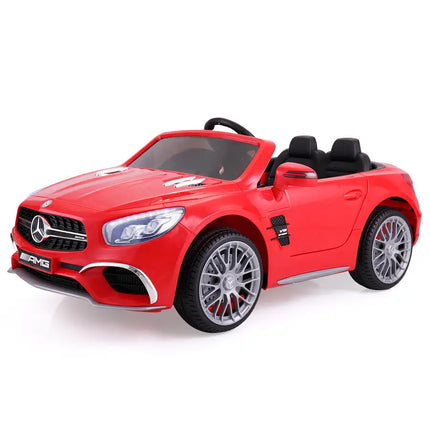 12V Mercedes-Benz Licensed Electric Kids Ride on Car; Battery Powered Vehicle with LED Lights; Music; USB; MP3; Spring-Suspension RC 4-Wheeler; Red