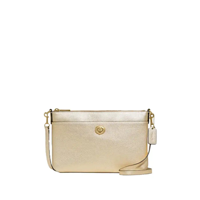 NEW Coach Gold Polly Metallic Leather Crossbody Bag