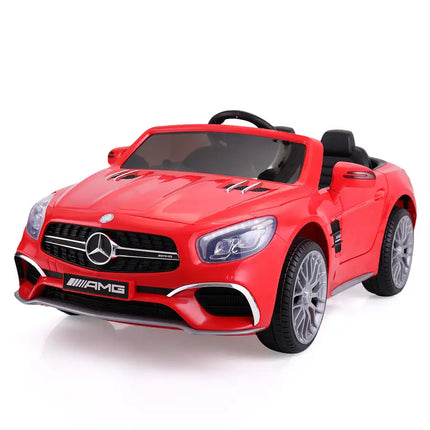 12V Mercedes-Benz Licensed Electric Kids Ride on Car; Battery Powered Vehicle with LED Lights; Music; USB; MP3; Spring-Suspension RC 4-Wheeler; Red