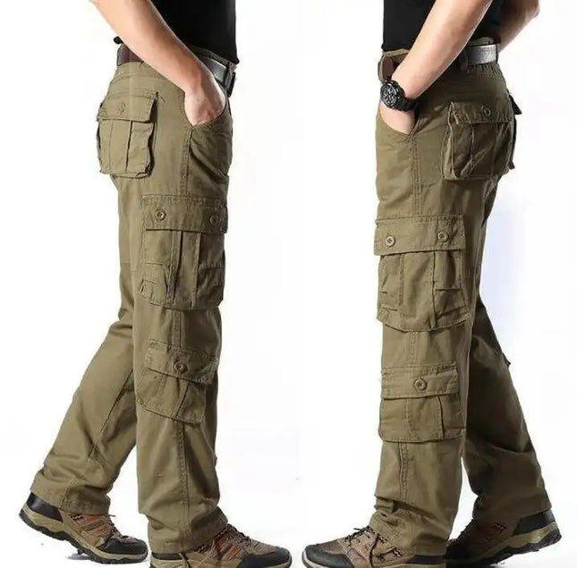 Men's Work Cargo Pants Relaxed Fit Trousers with Multi Pockets