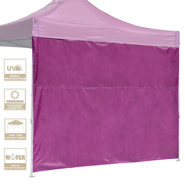 10x10ft EZ Canopy Gazebo Silver Coated Side Wall/Vivid Viola