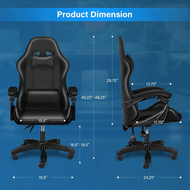 Racing Style Nylon Seats Office Chair Gaming Chair With Sturdy Metal Base,Abjustable Height and Back