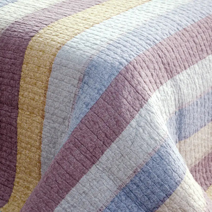 [Garden of Peace] 3PC Cotton Vermicelli-Quilted Printed Quilt Set (Full/Queen Size)