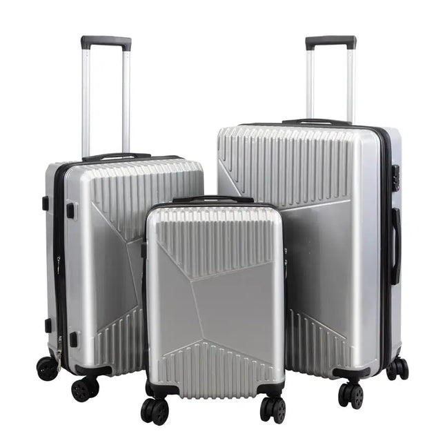 3-Piece Hardshell Luggage, TSA Lock Travel Trolley Suitcase, Expandable Luggage with Spinner Wheels, 20\"/24\"/28\" XH